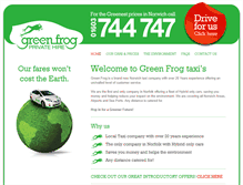 Tablet Screenshot of greenfrogtaxis.com